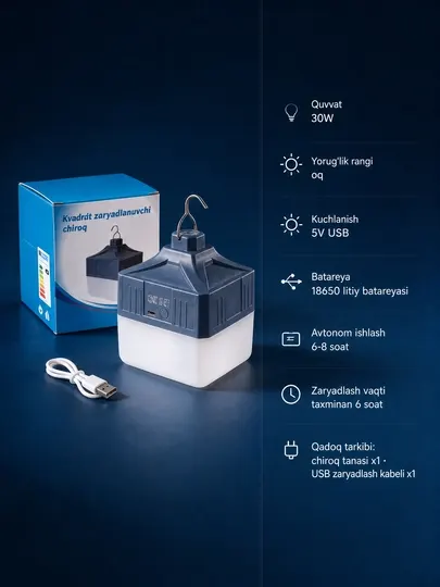 Переносная USB LED-лампа для аварийного освещения - Аварийные светильники