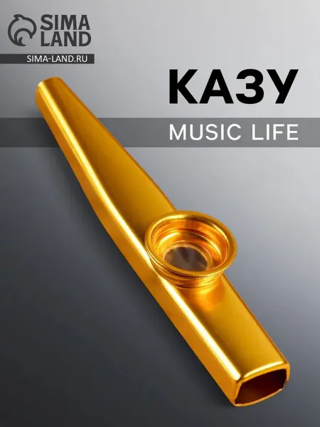 Music Life Музыкальная Казу золотистого цвета, 2 шт
