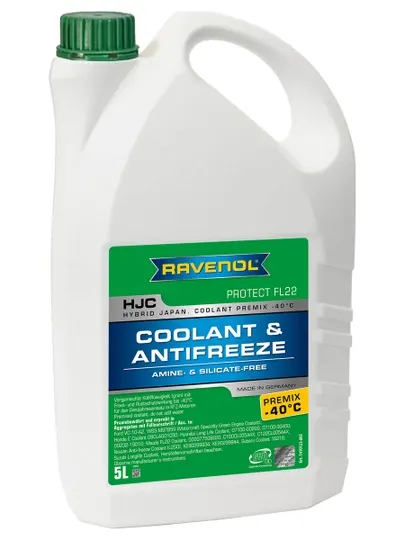 Антифриз RAVENOL HJC Hybrid Japanese Coolant Premix -40C (готовый), 5 литров - Антифризы