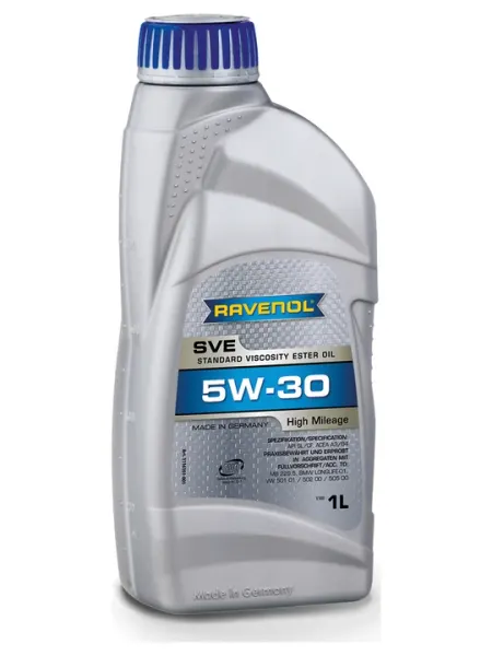 Моторное масло RAVENOL SVE 5W-30 для автомобилей с большим пробегом, 1 литр - Моторные масла