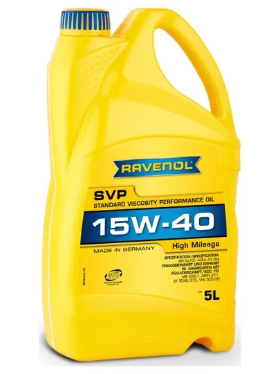 Моторное масло RAVENOL SVP 15W-40 для автомобилей с большим пробегом, 5 литров - Моторные масла