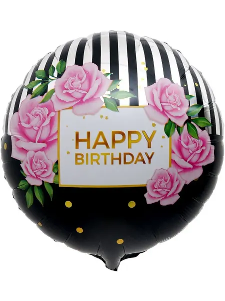 LETI Воздушный шар фольгированный круглый HBD 18" шарик