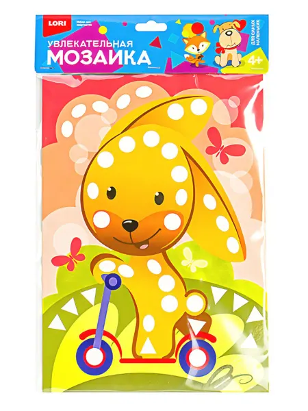 Lori Развивающая игра "Увлекательная мозаика. Зайчик на самокате"