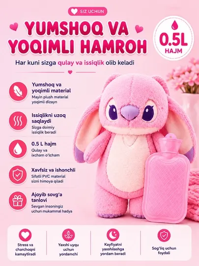 Мягкая игрушка Angel с грелкой – для согревания рук и облегчения боли