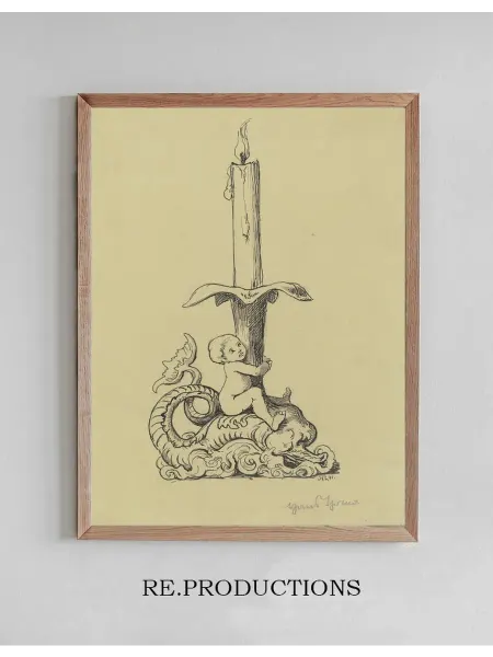 Re.productions Постер Candlestick angel - Hans Thoma