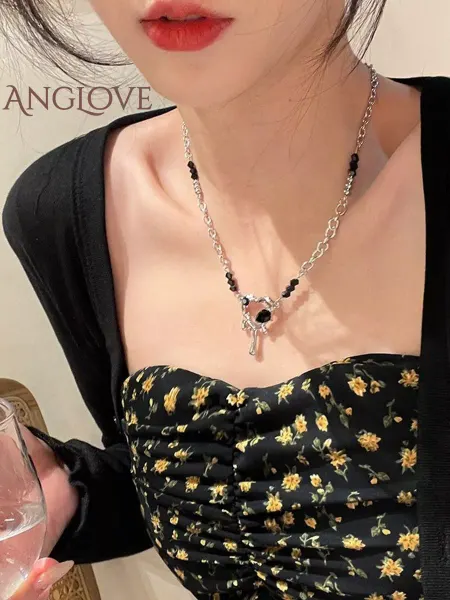 AngLove Цепочка с сердцем на шею женская подвеска ожерелье колье