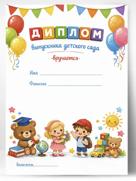 ЛАБОРАТОРИЯ ДЕТСТВА Диплом выпускника детского сада