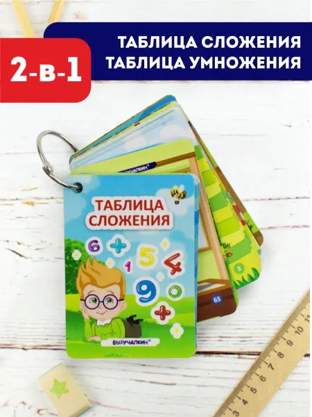 Выручалкин Карточки Таблица умножения и сложения