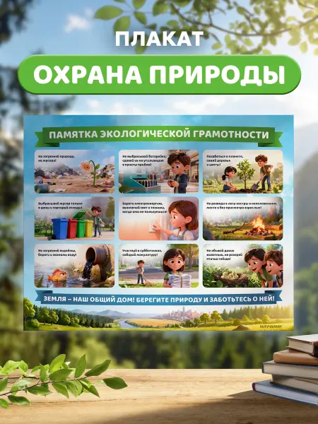 Выручалкин Плакат на стену Охрана природы