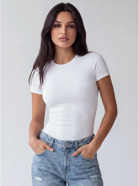 AnnyStore Утягивающая футболка облегающая скимс