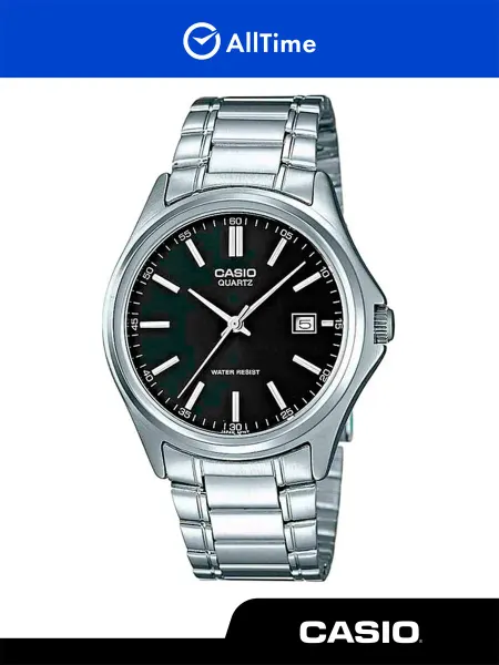 Casio Часы наручные кварцевые классические серебряные с браслетом