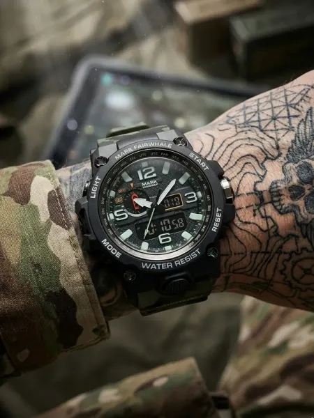 MARK FAIRWHALE Часы наручные тактические с подсветкой на руку Military-X