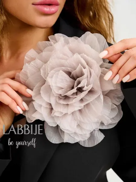 LABBIJE Брошь большая Цветок Бант из ткани