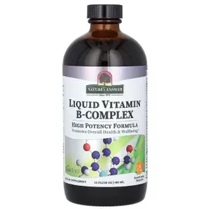 Nature's Answer, Vitamin B-Complex, жидкий комплекс витаминов группы B, со вкусом мандарина, 480 мл