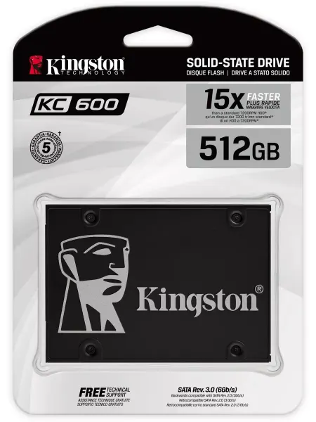 Kingston SSD 512 Gb KC600 внутренний твердотельный накопитель