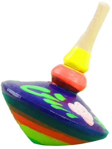 RNToys Детская игрушка каталка-волчок "Фигурный" с росписью, юла