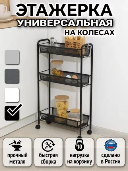 Этажерка стеллаж металлический универсальный для дома