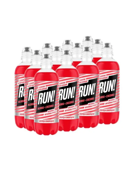 Run Напиток витаминный, малина ежевика, 0,5л, 12 шт