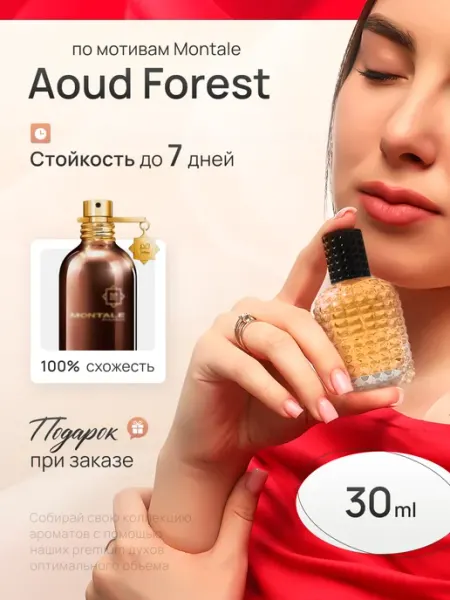 EVLER Духи женские стойкие со шлейфом Montale Aoud Forest