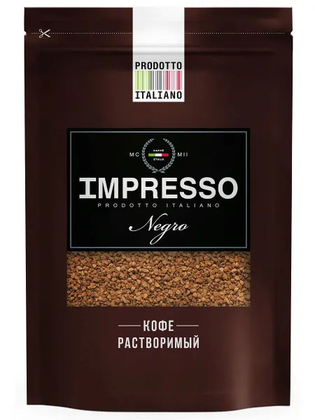 IMPRESSO Negro Кофе растворимый сублимированный, 100 г