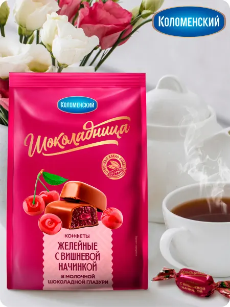 Коломенское Конфеты желейные с вишневой начинкой 160г