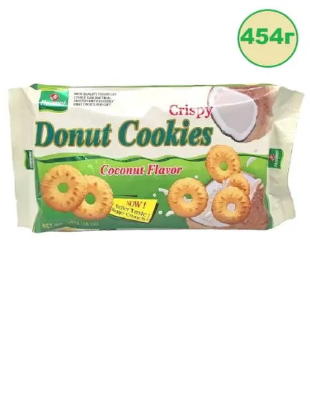 HUAMEI Печенье DONUT COOKIES с кокосом 454г