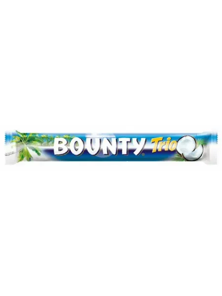 Bounty Батончик шоколадный Trio с мякотью кокоса 82,5г
