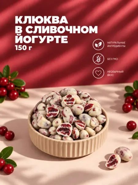 IZH.BERRY Ягоды в шоколаде клюква в черничном йогурте от ИжБерри