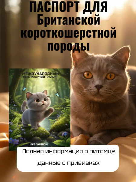 Паспорт ветеринарный междунар. Британская короткошерстная