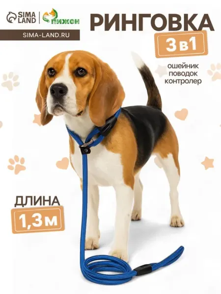 Zeriazor Синяя ринговка для собак 130х1 см