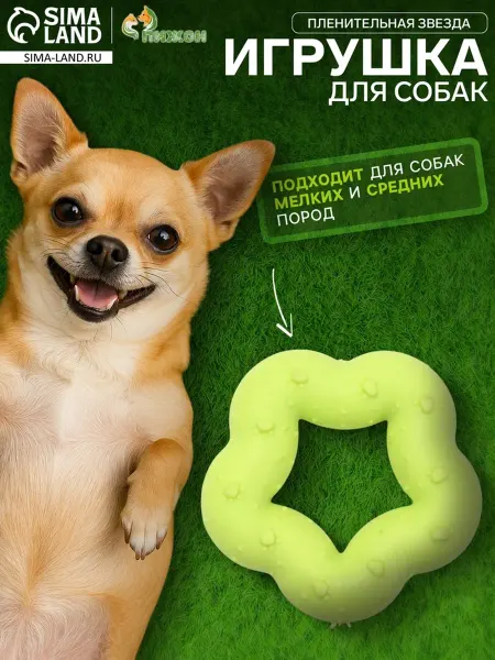 Нимай Нитай Жевательная игрушка для собак Пленительная звезда 7 см, 2 шт
