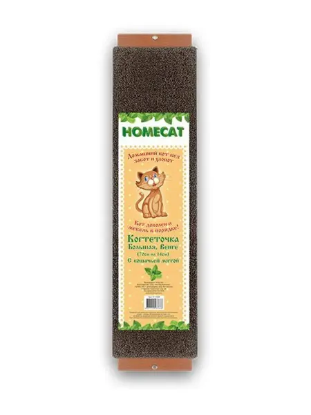 Homecat Когтеточка с кошачьей мятой из ковролина, 70х14см