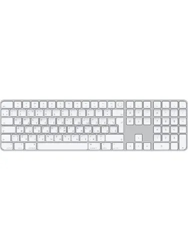 Apple Magic Keyboard c Touch ID Беспроводная ножничная клавиатура, русская раскладка, белая, серебристая