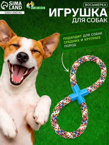 Пижон Канатная игрушка для собак Восьмёрка тренувочная