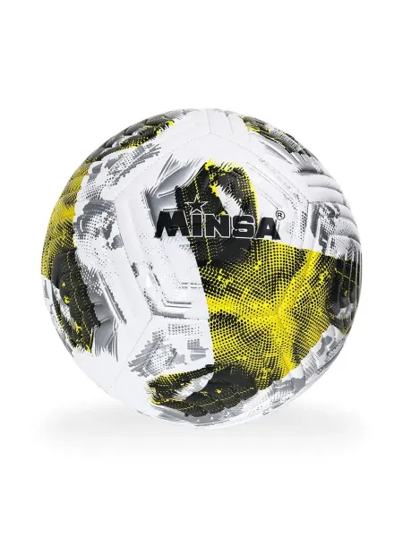 MInsa Спортивный футбольный мяч, р. 5, жёлтый, 380 г