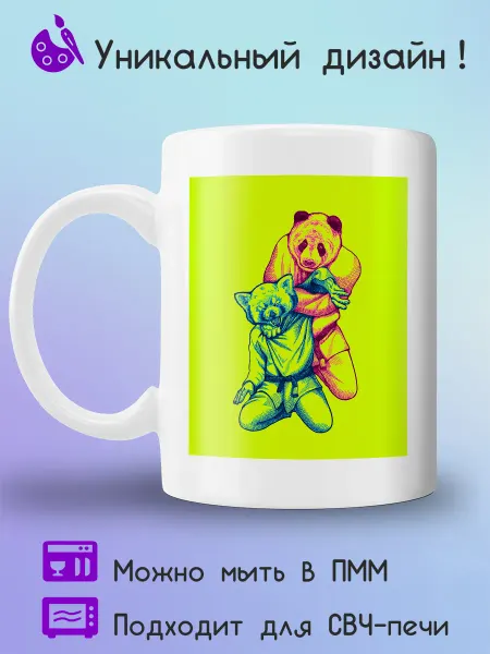 Jolly Prints Подарочная кружка Панды и дзюдо