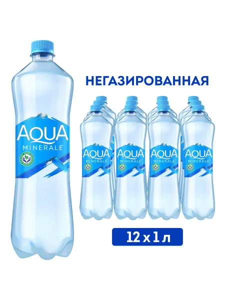 AQUA MINERALE Аква Минер без газа 12 шт по 1 л