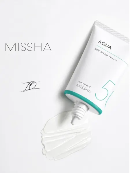 Увлажняющий солнцезащитный крем MISSHA Aqua Sun SPF50+ PA++++