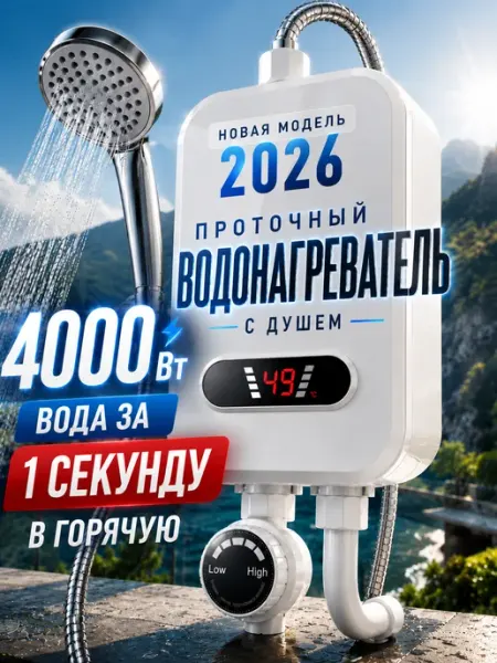 AquaHeat MK Проточный водонагреватель с душем