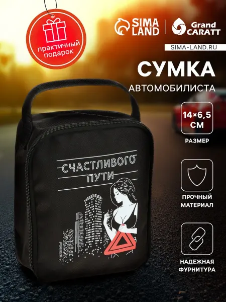 ПМДК Органайзер для автомобиля, черный, 14x6,5x17 см