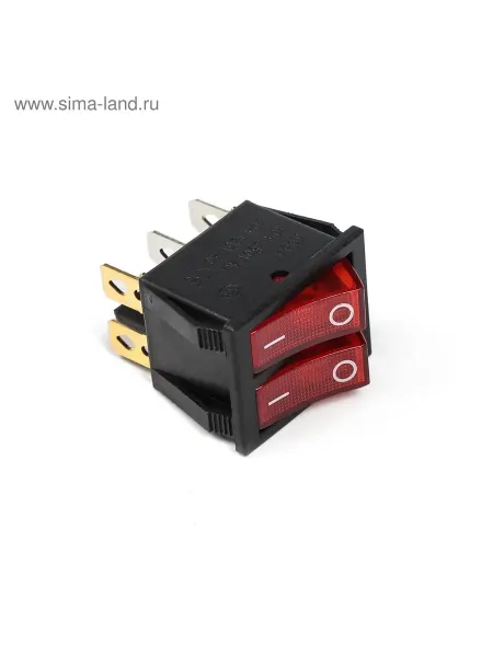 Market_Для авто Выключатель 2 клавишный, с подсветкой, 16А, 250 В