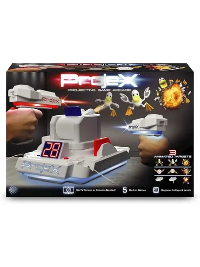 ProjeX Arcade интерактивный проектор-игра с бластером и встроенными играми