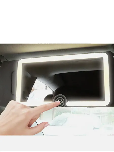 EVE Зеркало автомобильное в салон на козырек с LED подсветкой