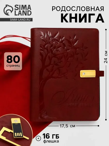 СИМА-ЛЕНД Родословная книга с флешкой 16 Гб для всей семьи