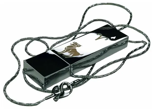 256GB USB 3.0 Знак зодиака Овен, Флешка подвеска на цепочке, с бархатным мешочком