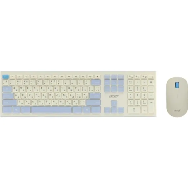 Клавиатура и мышь Acer Бело-голубые, OCC205, slim (ZL. ACCEE.00C)