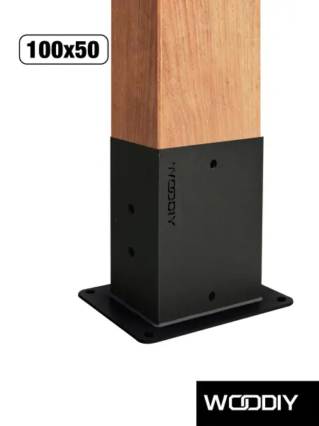 WOODIY Опора столба (стакан) для бруса 100х50