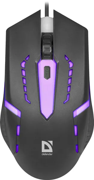 Проводная мышь DEFENDER Flash MB-600L, оптическая, с подсветкой, 800–1200 dpi, черный
