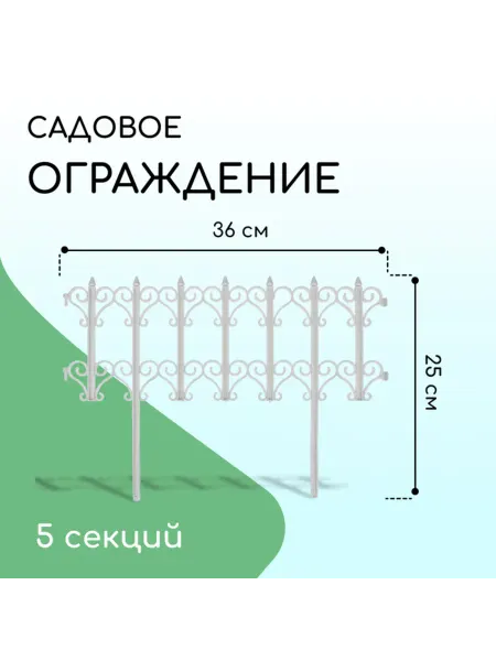 Кострома пластик Декоративное ограждение 25х180 см пластиковое белое