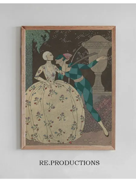 Re.productions Постер Arlequin - George Barbier